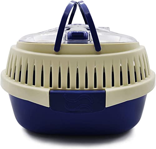 KAMEIOU Blue Small Animal Carrier for Guinea Pig, Sugar Glider, Hamster, Hedgehog, Chinchillas, Rat, Snakes - Portable, Lightweight, Breathable - Travel, Outdoor, Home Use - color: Blue