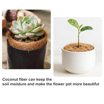 0.22 Pounds Long Coconut Husk Fiber, Mulch Silk Filling for Orchids Clean, Coconut Shell Moss Covering, Lizard Incubator Bedding Materials, Flower pots,Bird Nest