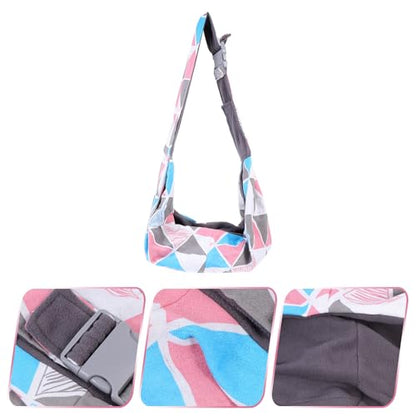 Ipetboom Adjustable Reptile Carrier Sling Bag with Colorful Triangle Strap Lightweight Bearded Dragon Holder for Hiking Traveling and Outdoor Use