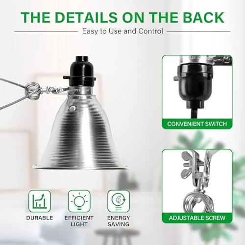 Simple Deluxe Clamp Lamp Light Socket with 5.5 Inch Aluminum Reflector, Suit for Max 60 Watt Lamp (No Bulb Included) with 18/2-Gauge 6 Feet Cord, 4-Pack - size: 5.5 Inch (60 Watts), style: 4-Pack