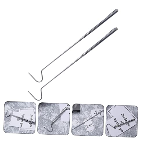 HANABASS 2pcs Heavy Duty Snake Catching Clip Grappling Hooks Large Steel Hooks for Reptile Grabber