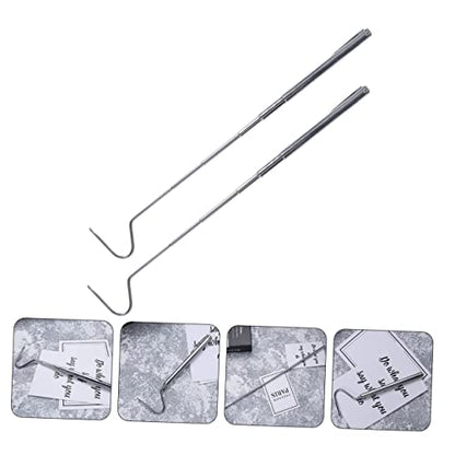 HANABASS 2pcs Heavy Duty Snake Catching Clip Grappling Hooks Large Steel Hooks for Reptile Grabber