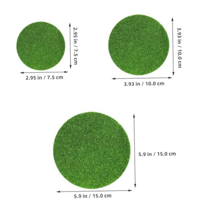 9pcs Micro Landscape Artificial Moss Rug Terrarium Moss Decor Green Faux for Planters Safe Artificial Mat Garden Accessory