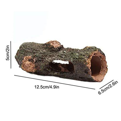 Aquarium Log Aquarium Wood Hollow Tree Trunk Decorations Fish Tank Driftwood Aquarium Hideout Cave Ornament for Fish Tank Terrarium