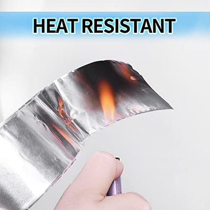 TAPEBEAR Heat Shield Tape Aluminized Fiberglass Cool Tape 2inch x 65Yards | Self-Adhesive Reflective Thermal Barrier Tape Heat Resistant for Air Dryer Vent, HVAC, Heating Unit, Auto, Pipe, 196Ft - size: 2inch x 65yard