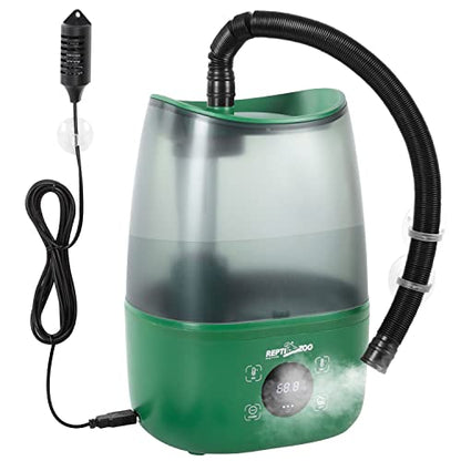 REPTIZOO Reptile Humidifier Fogger, 4L Large Reptile Fogger with Humidity Control, Terrarium Humidifiers with Extended Tube Automatic Reptile Misting System for Reptiles Amphibians Herps Vivarium
