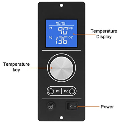 Digital Thermostat Controller for Camp Chef Gen 2 Retro Non-Wi-Fi Grill | PG24-82, Comes with Dual Meat Probes and RTD Temperature Sensor, Digital display shows chamber and food temperature data, - size: For Camp Chef Gen 2 Retro Pellet