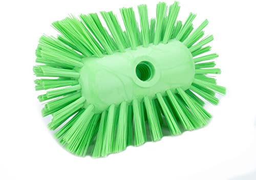 SPARTA Tank and Kettle Scrub Brush Heavy-Duty Tile Brush, Color-Coded and Handle Compatible (Sold Separately) for Optimal Access In Spacious Containers, Plastic, 5.25 X 7.5 Inches, Lime - color: Lime