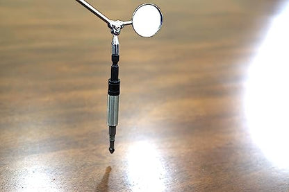 2-in-1 Telescopic Insp Mirror Magnet Pickup 2-Pack | Extend And Pivot To View Confined Areas With Magnetic Retrieval - color: Magnet / Mirror