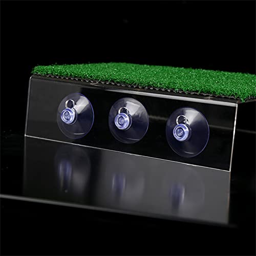 Gigicloud Turtle Basking Platform Simulation Turf Climbing Turtle Drying Table Simulation Grass Turtle Ramp for Turtle Tank, for Small Reptile Frog Terrapin - color: Small