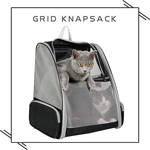 Texsens Innovative Traveler Bubble Backpack Pet Carriers for Cats and Dogs (Black) - color: Black