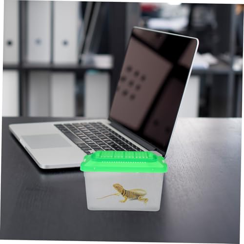 HANABASS Portable Plastic Turtle and Goldfish Box Transparent Multi Functional Pet Carrier for Reptiles and Hamsters Lightweight and Easy Travel and Outdoor Use