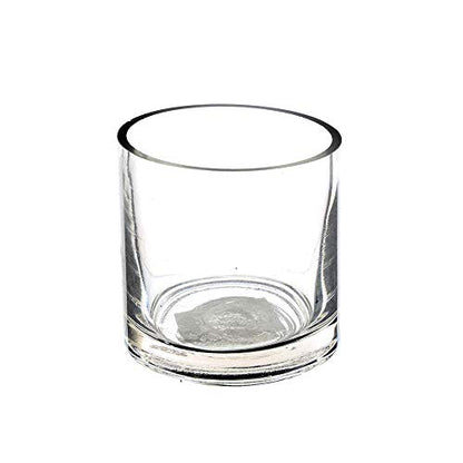 WGV Cylinder Vase, 3" W x 3" H, Clear Skinny Narrow Glass Candle Holder Bud Floral Container Planter Terrarium for Wedding Party Flowers Centerpieces Home Office Decor, 1 Piece - size: 3"x3"H