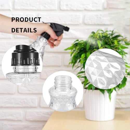 wugongshan 2 Pcs Spray Bottles, 500 ml/17 oz Empty Water Spray Bottles, Plastic Reusable Adjustable Mist Sprayer Squirt Bottles Containers Refillable for Cleaning Solutions, Gardening, Plants (Clear) - color: Clear