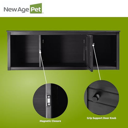New Age Pet Lo‑Boy Versa Stand for Reptile Terrariums, Low-Profile ECOFLEX Cabinet for Stacked Large, 48" Mojave Reptile Habitats, Espresso Black - color: Black