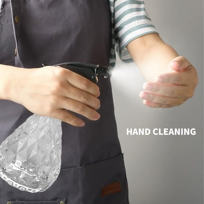 wugongshan 2 Pcs Spray Bottles, 500 ml/17 oz Empty Water Spray Bottles, Plastic Reusable Adjustable Mist Sprayer Squirt Bottles Containers Refillable for Cleaning Solutions, Gardening, Plants (Clear) - color: Clear