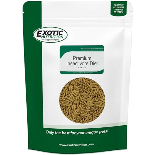 Premium Insectivore Diet (8 lb.) - Healthy Nutritious Chicken Based High Protein Pellet Diet - for Sugar Gliders, Hedgehogs, Opossums, Skunks & Other Insectivores - size: 8 Pound (Pack of 1)