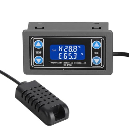 AYNEFY Digital LCD Temperature Humidity Controller Thermostat Hygrometer with High Accuracy Sensor for Incubation Greenhouse Breeding