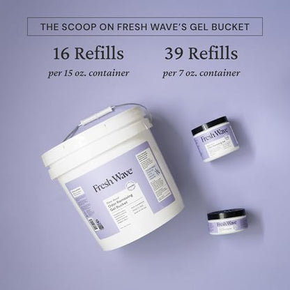 Fresh Wave Odor Eliminator Gel Bucket, 248 oz. Lavender Refill | EPA Safer Choice rated, No parabens or harsh chemicals, Refills up to 16 large gel jars, Pet-safe room deodorizer - size: 248 Fl Oz (Pack of 1)
