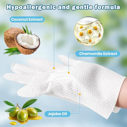 36Pcs Hypoallergenic Pet Glove Wipes for Dogs & Cats | Deodorize & Hydrate Fur Grooming Gloves for Paws, Face, Ears & Butt, Daily Care Between Baths & Travel - size: 36PCS