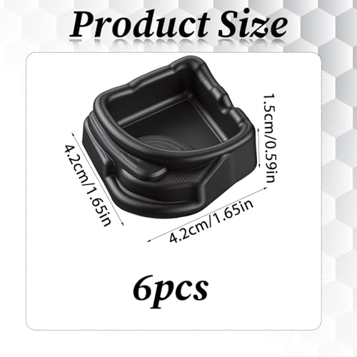 6 Pcs Spider Micro Water Bowl, Mini Resin Dish Tiny Bowl Enclosure Accessories for Tarantula, Spider, Hermit Crab, Millipede, Tiny Reptile (1.65" D, 0.59" H)