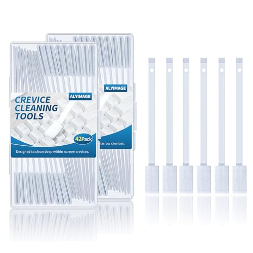 Alyimage® 42 Pcs Disposable Crevice Cleaning Brush Set for Small Spaces, Toilet Bowl, Window Groove, Vent Fan, Door Track, Keyboard