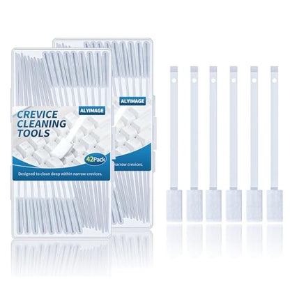 Alyimage® 42 Pcs Disposable Crevice Cleaning Brush Set for Small Spaces, Toilet Bowl, Window Groove, Vent Fan, Door Track, Keyboard
