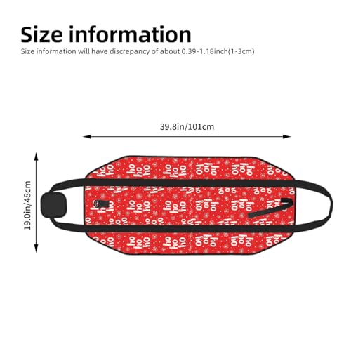 AMRANDOM Santa Claus Laugh Christmas Firewood Log Carrier Tote Outdoor Large Capacity Firewood Carrier Bag with Handles - color: Color1027