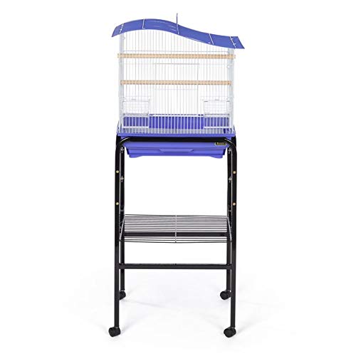 Prevue Pet Products Bird Cage Stand with Shelf, Black (SP445BLK) - color: Black, size: 17.0"L x 17.0"W x 27.0"H
