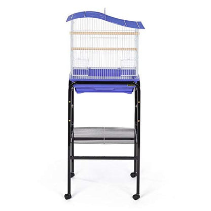 Prevue Pet Products Bird Cage Stand with Shelf, Black (SP445BLK) - color: Black, size: 17.0"L x 17.0"W x 27.0"H