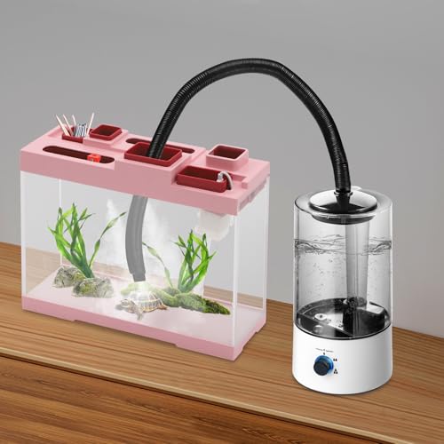 4L/1.06 Gallon Reptile Humidifier, Pet Fogger Mister Tank with 3 Mist Levels, High Efficiency Atomization with Anti-Dry Burn Protection, 36dB Low Noise, for Reptiles and Amphibians