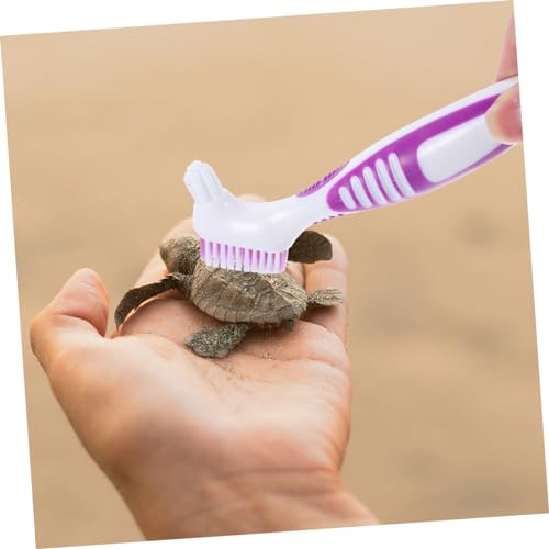 Happyyami 3pcs Turtle Shell Cleaning Brush Flexible and Mud Brush for Turtles Aquatic and Terrestrial Use Promotes Pet Health for Shell and Tank Cleaning - color: Violet
