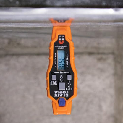Klein Tools ET10 Magnetic Digital Pocket Thermometer, HVAC Instant Read Thermometer with Backlit Display, Wide Measurement Range, Fahrenheit and Celsius - style: Magnetic Digital