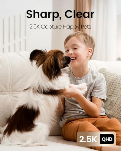 VIMTAG 5G 4MP Indoor Cameras for Home Security, Pet Camera Indoor with Phone App, Dog Cam, Human Detection, 2-Way Audio, 360 Motion Tracking, IR Night Vision, Compatible with Alexa - color: Black