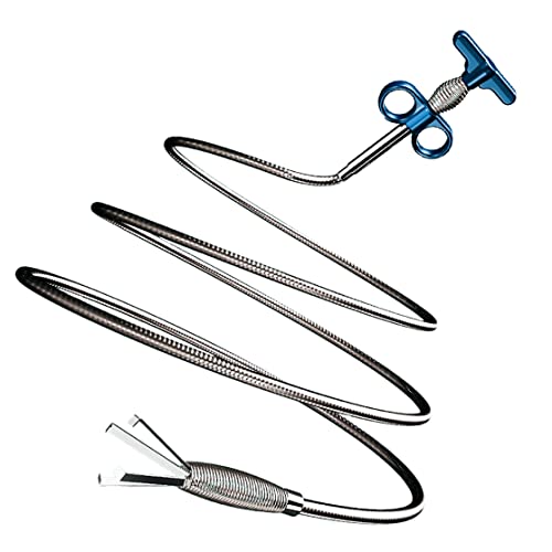 120 Inch Grabber Clow Pick up Toilet Snake Drain Clog Remover Shower Drain Snake Sewer Cleaning Hook Upgraded (120")