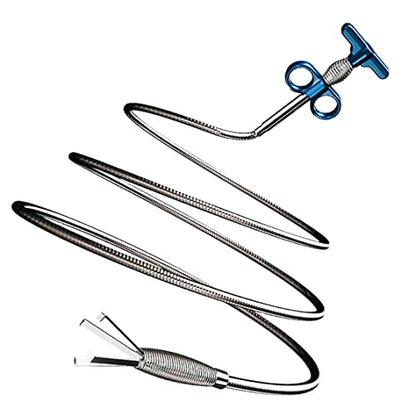 120 Inch Grabber Clow Pick up Toilet Snake Drain Clog Remover Shower Drain Snake Sewer Cleaning Hook Upgraded (120")