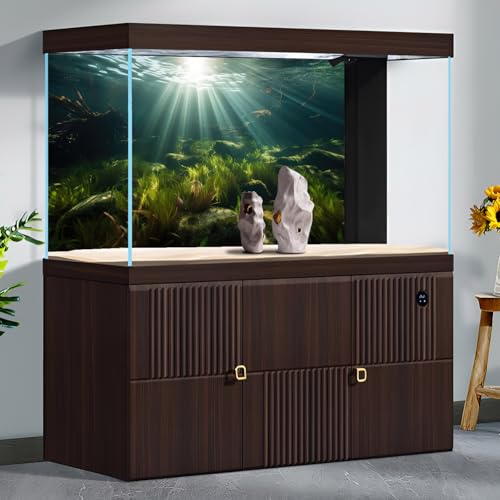 Ocean Floor Aquarium Background Underwater Green Aquatic Seagrass Fish Tank Background Under The Sea Seaweed Sunbeams Terrarium Backgrounds Misty Deep Sea Cork Caves Backgrounds for Aquarium 24x16in - size: 24(W)x16(H)inches/ 60(W)*40cm(H)