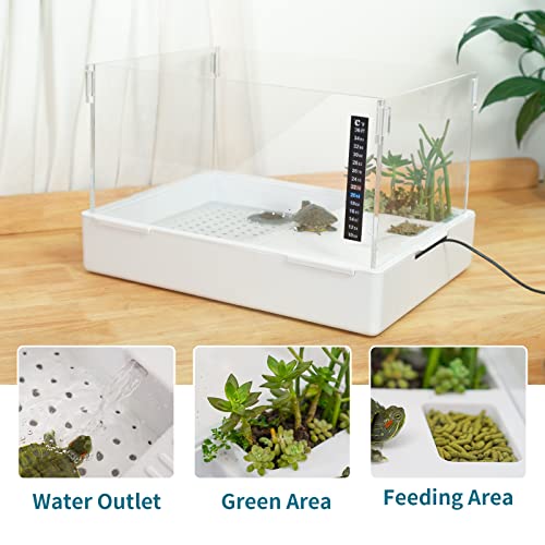 BETAZOOER Large Acrylic Turtle Tank Water Filter Reptile 23"×13.5"×10" - size: Large(Acrylic)