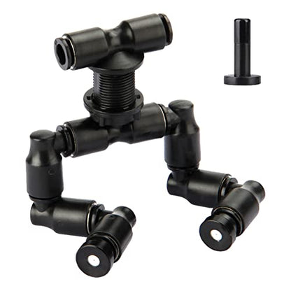 Reptile Mister Nozzles - T Double Misting Assembly, 1/4'' Misting Nozzles for Terrarium, Paludarium, Vivarium, Plants, Amphibians, and Reptile Tanks - size: Double Nozzle