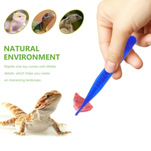 Garneck Reptile Feeding Clamp 6pcs Plastic Tweezers for Scorpion Lizard Snake Care