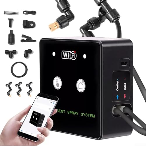 WiFi Terrarium Misting System, 360° Rotating Spray Nozzle with Timed Control, Automatic Humidifier Kit Rainforest Plant Reptile, USB Powered(2 nozzle) - size: 2 nozzle