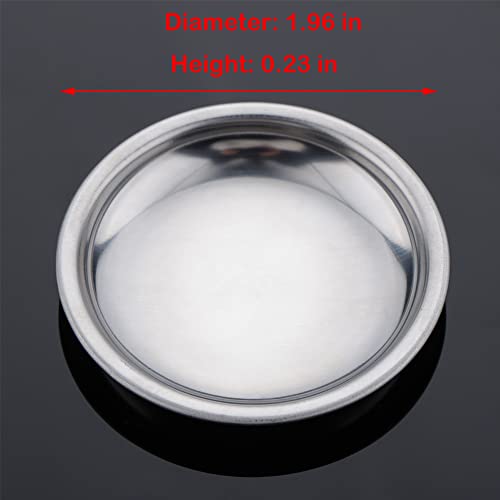6 Pcs Hermit Crab Food and Water Bowl, Tiny Stainless Steel Feeding Dish for Hermit Crab Cricket Snail Insect