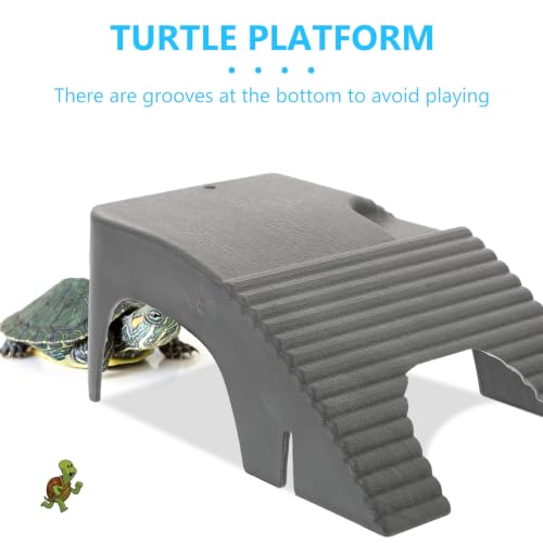 MAGICLULU 2pcs Turtle Basking Platform for Turtle Tank and Aquarium, Environmental-Friendly Abs Plastic Reptile Dock, Floating Climbing and Resting Ramp Accessories