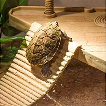 Turtle Platform,7x6x3.5inTurtle, Decorative Reptile Frog Pier Floating basking platform Tank with ramp ladder for Aquariums Tank