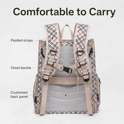 Cat Backpack Carrier for Small Dogs and Medium cat Puppy Kitten Bunny Pet Carrier Backpack Collapsible with Fully Ventilated Mesh with Safety Leash (Khaki, 12.9" L x 10.62" W x 15.5" H - M) - color: Khaki, size: Medium
