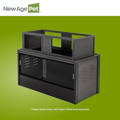 New Age Pet ECOFLEX Large Black Mojave Stacker for Reptile Habitats | 10 Year Limited Manufacturer's Warranty | Stackable Design, Accommodates Lighting Set-Up - color: Black, size: Large