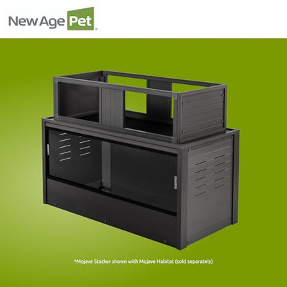 New Age Pet ECOFLEX Large Black Mojave Stacker for Reptile Habitats | 10 Year Limited Manufacturer's Warranty | Stackable Design, Accommodates Lighting Set-Up - color: Black, size: Large