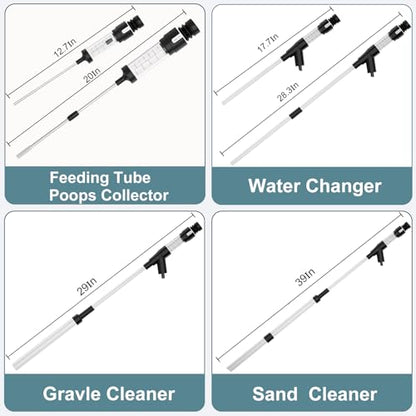 Carefree Fish Aquarium Gravel Vacuum Fish Tank Spot Siphon Sand Cleaner Water Changer Multifunctional Cleaning Tools Upgraded Turkey Baster with 6Ft Hose