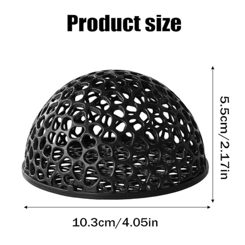 2-Pack Black Shrimp Hideouts, Aquarium Shrimp Hide, Hollow Half-Sphere Aquarium Caves, Fish Tank Porous Cave Shelter Hideout Ornament for Aquarium Small Fish Shrimp Habitat Rest