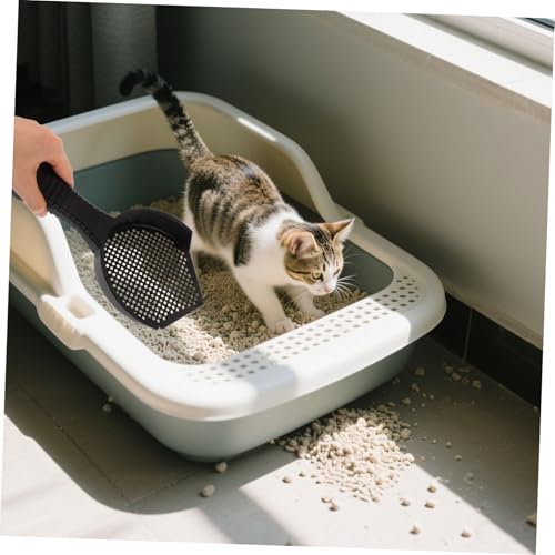 Toyvian 2pcs Cat Litter Scoop Set Sturdy Plastic Poop Shovel for Cats Reptiles Ergonomic Handle for Easy Waste Removal Durable Litter Scooper for Efficient Cleanup